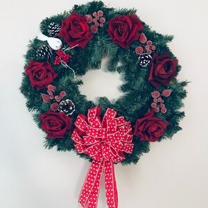 Winter to Valentine’s Day wreath evergreen. NEW